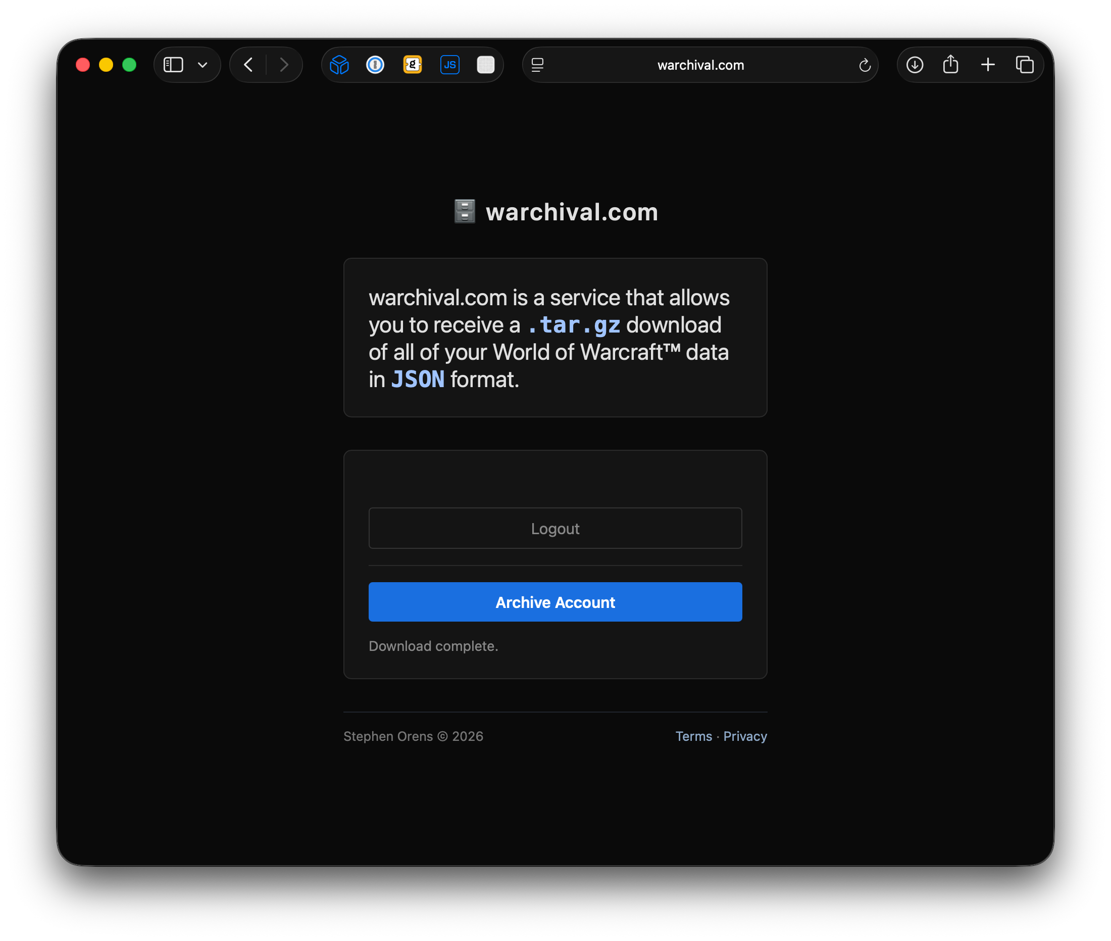 warchival auth